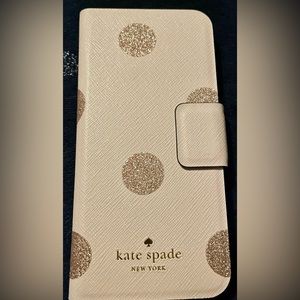 Kate Spade phone/wallet case 7/8 light pink glitter